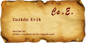 Csikós Erik névjegykártya